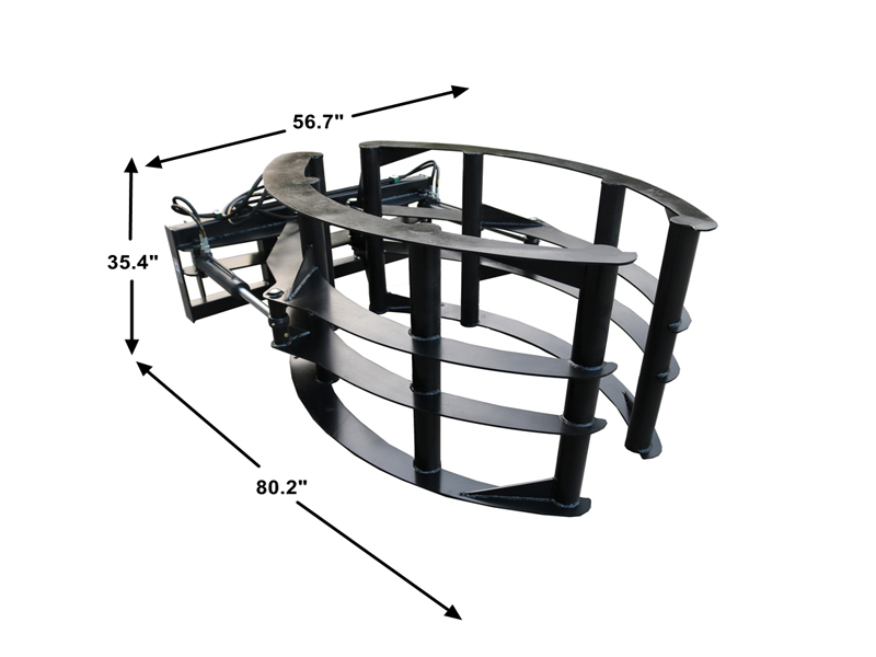 Pinza per balle di fieno rotonda con capacità di 1.300 kg