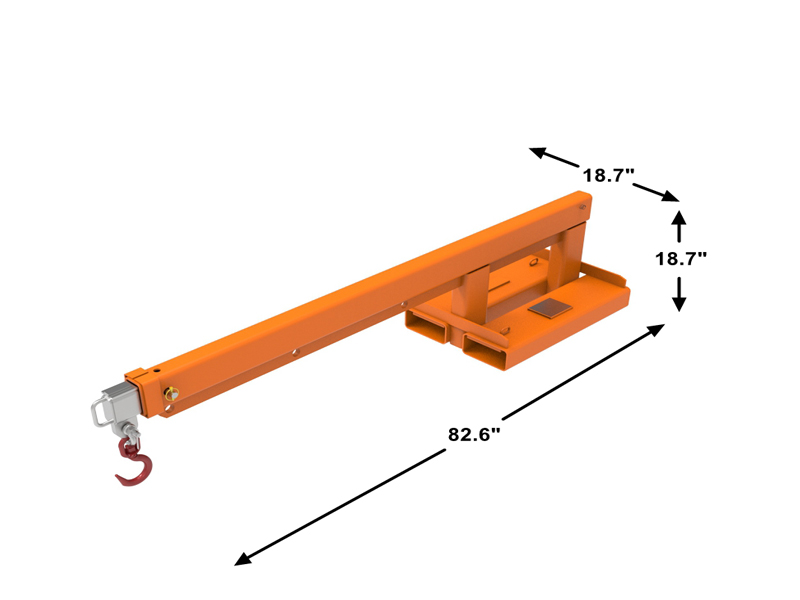 Attacco a braccio fisso con estensione lunga 2,5 T per carrello elevatore